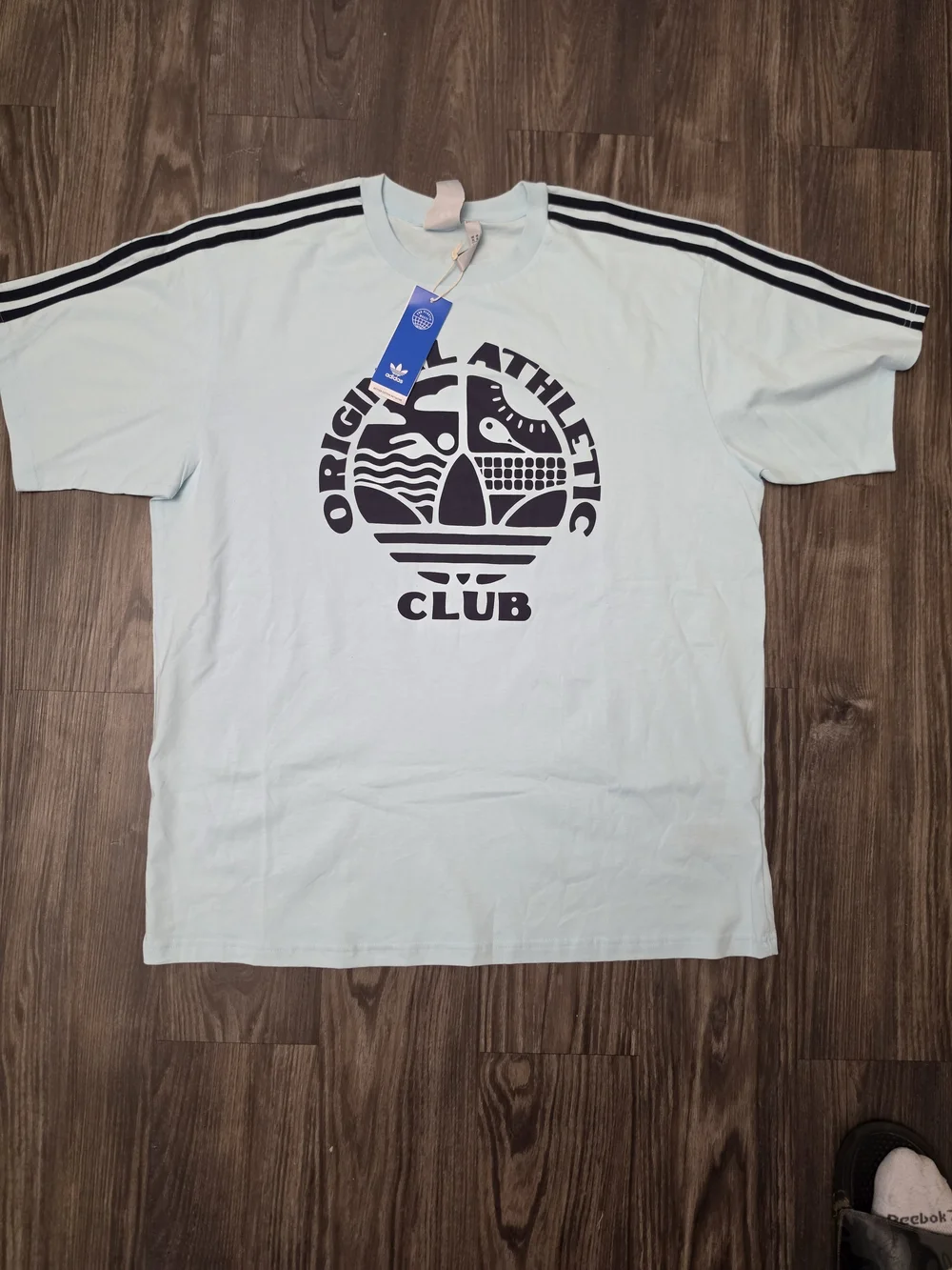 Adidas Mens Graphic Tee Bundle — Cream, Light Blue, Red, Black Sz XL